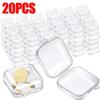 5/50PCS Clear Plastic Small Box Mini  Flip Cover Boxes Dustproof Jewelry Organizer Earrings Ring Storage Case Portable Container