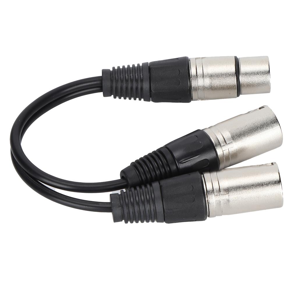 XLR Female To Dual XLR Male Cable Microphone Stereo Balanced Connection Cord for Audio AdapterWhite 0.25m 0.8ft