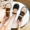 Women Flat Fashion Shallow Buckle Ladies Soft Shoes Spring Summer Elastic Belt Colored Mary Jane Shoes Bean Shoes