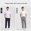 Langdeng Men's Loose Straight Tapered Casual Pants