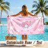 Custom Text Beach Towel, Soft Absorbent Swimming Multi-use TowelMy Melody