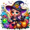 5D DIY Полная круглая дрель Алмазная картина Хэллоуин Декор для дома Искусство Ремесло #