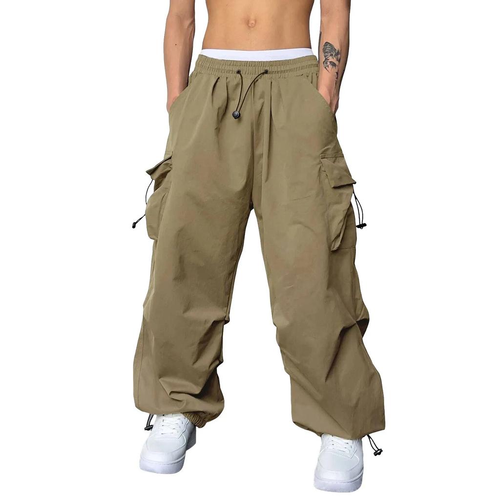 Streetwear Summer Cargo Pants Men Multi-pocket Harajuku Fashion Casual Men's Jogger Pants Wide Leg Loose Hip Pop Pants