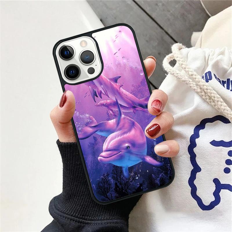 Милый Чехол для Телефона с Дельфином и Океаном Для iPhone 17 Air 15 16 Чехол 11 13 14 Pro Max 12 Plus Max Fundas