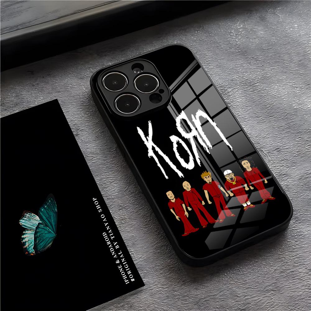 Чехол для телефона Rock Band K-Korn для IPhone 17 Pro Max 15 Pro 16 14 Plus 12 13 Mini 11 Pro Ударопрочная стеклянная крышка