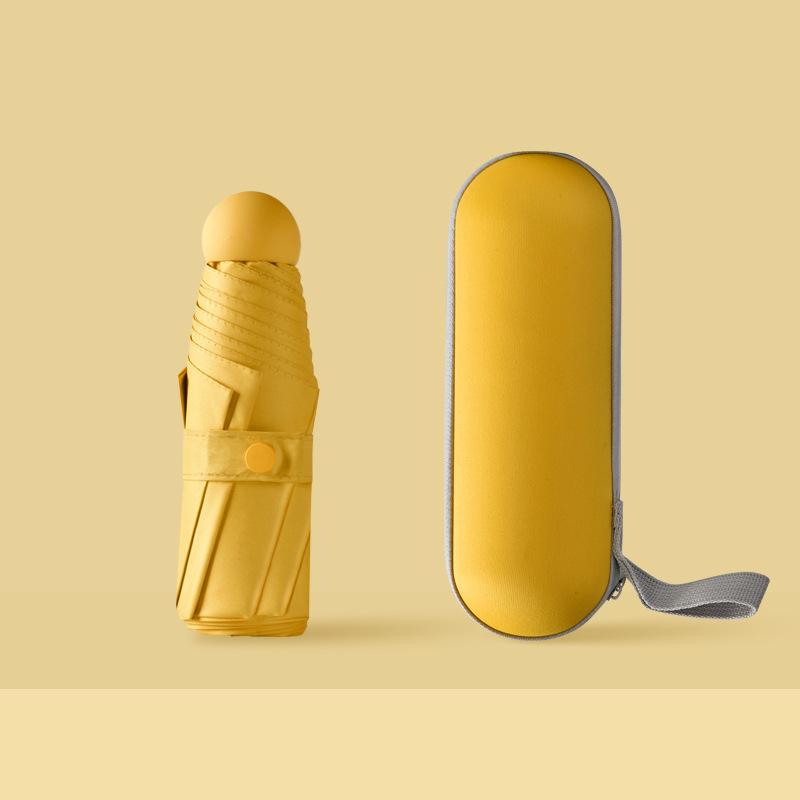 «Компактный сверхлегкий 5-створчатый мини-капсульный зонт с защитой от УФ-излучения»