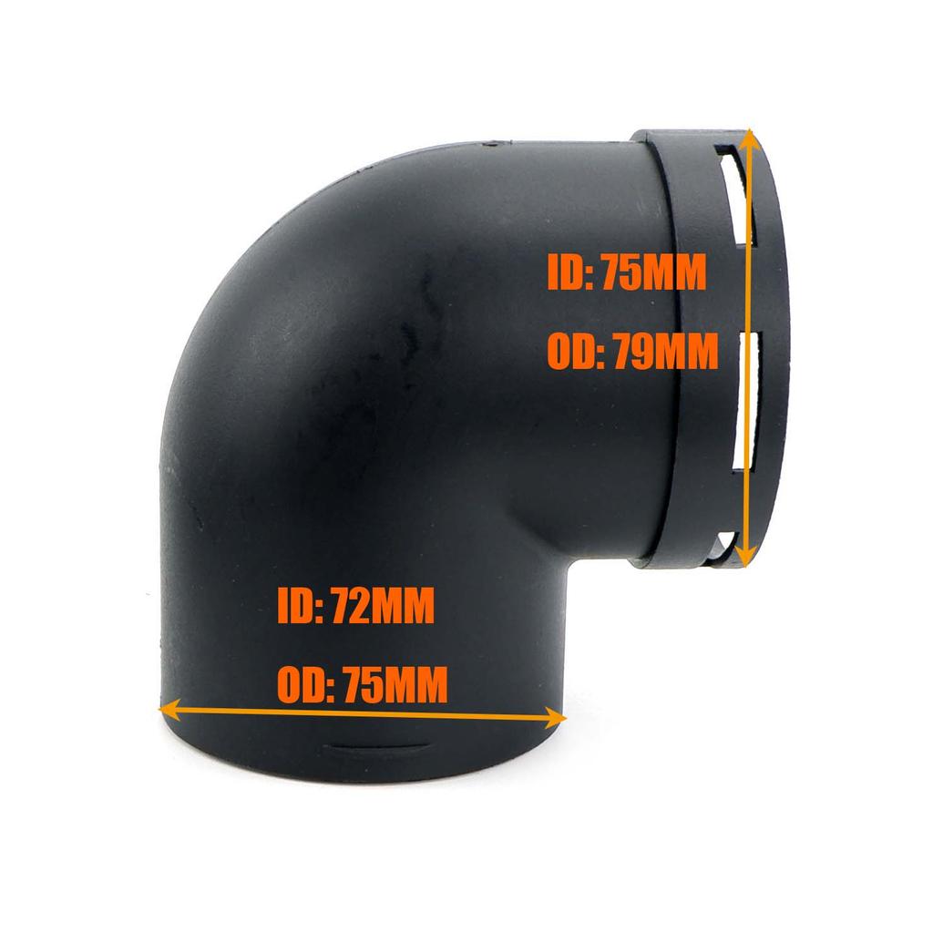 42мм 60мм 75мм Воздуховод Y T L Плоский элемент Колено Патрубок Выход Выхлоп Соединитель Дизельный отопитель Для Автомобиля Каравана Кемпера