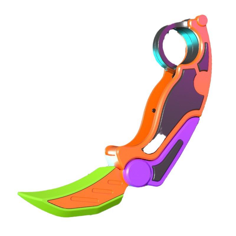 Radish Folding Claw Knife: Rotating Anti-Anxiety Decompression Toy for Kids