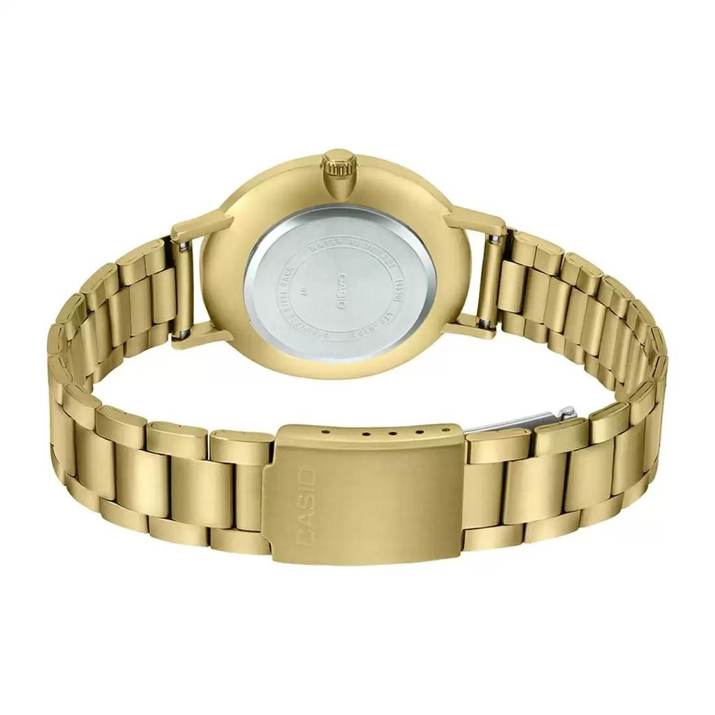 Аналоговые золотистые женские часы, Gold Analog Women's Watch,  Casio