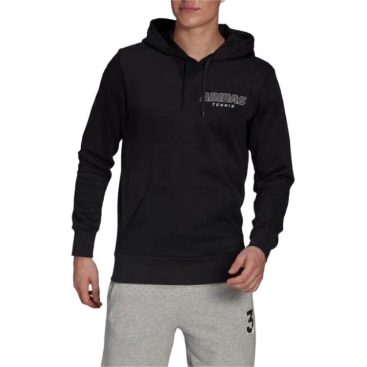 adidas Cat Graph Hood Casual Tennis Sports hooded Pullover Black Men's GK8158