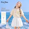 Хлопковый комплект: футболка и трусики-шортики для девочек FivePlus