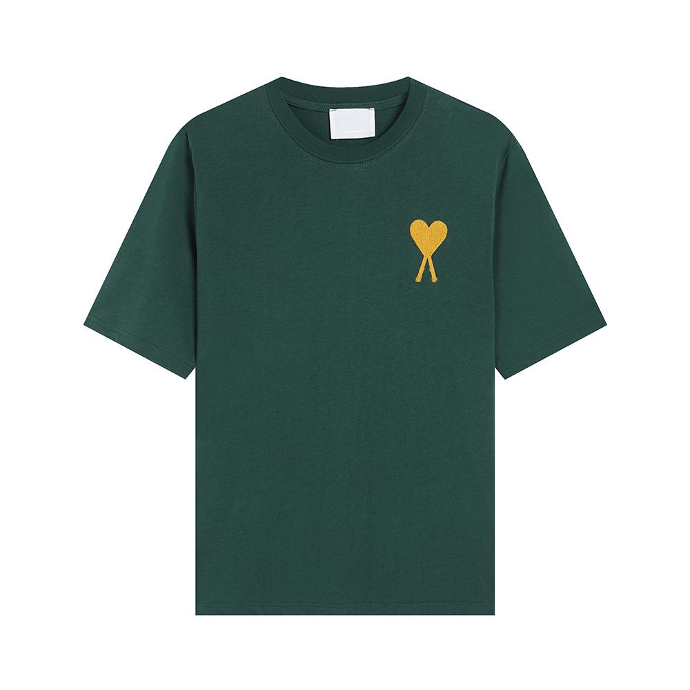 AMI CLAMS модная хлопковая футболка унисекс с вышивкой Love