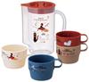 Skater Stacking Set of with Water Delivery Service Studio Made In Cups, 4, Case, Bottle, Kiki's 23, Ghibli, Japan, KS32S-A