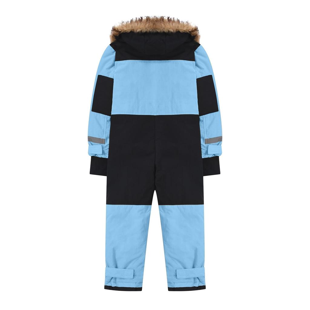 Детская мода Уличный Водонепроницаемый На флисовой подкладке Утепленный Теплый Детский Цельный Лыжный Костюм для Мальчиков и Девочек