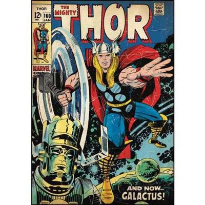 Многоразовые гигантские наклейки Тор, комикс Marvel 61x87