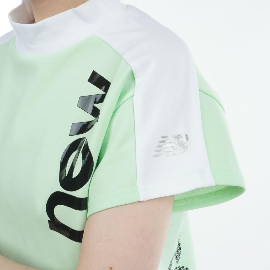 Гольф с коротким рукавом, с воротником-стойкой, свитшот, цвет формы зеленый 1 [New Balance] Женский (Легкий, удерживающий, растягивающийся) / 012-4164501 130_Светлый [M]