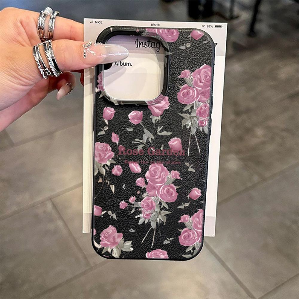 Мягкий чехол для телефона с цветочным узором для iPhone 17 17E 16E 13 Plus 15 Pro Max 14 16 11 12 Усиленные углы Ударопрочный корпус