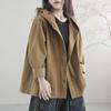 Women's Autumn Korean Classic Outerwear Fashion Loose Hooded Jackets Ladies Leisure Harajuku Vintage Coats