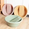 Compact Wash Bowl with Groove. Practical for on The Go Or Small Living .