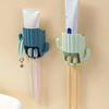 1PCS Household Toothbrush Holder Self-adhesive Wall-mounted Cactus Storage Rack Kitchen Bathroom Toothbrush Organizer With Hook