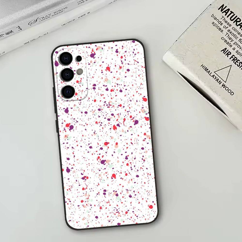 Fcicicase Красочные Круглые Точки Чехол Для Телефона Для Samsung S25,S24,S21,S22,S23,S30,Ultra,S20,Plus,Fe,Lite,Note,10,Черный Чехол
