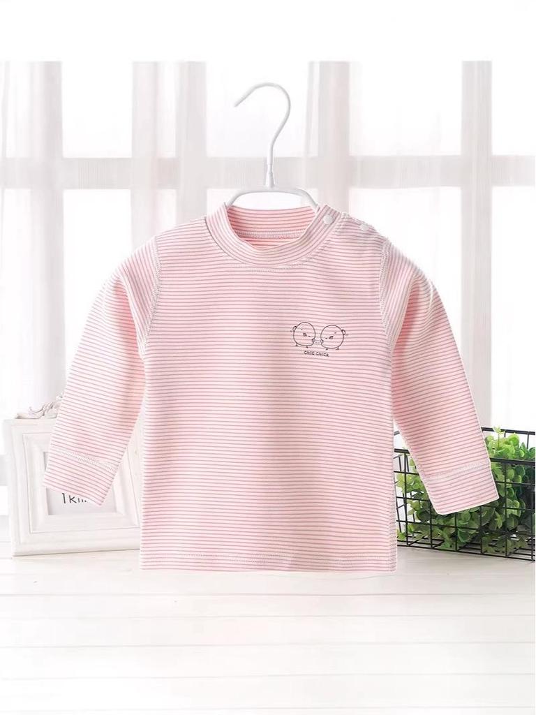 Хлопковый топ на плечевых пуговицах из велюра для детей – Пижама для малышей и детей ясельного возраста – С круглым вырезом, Мягкий базовый слой для мальчиков и девочек (Весна осень)