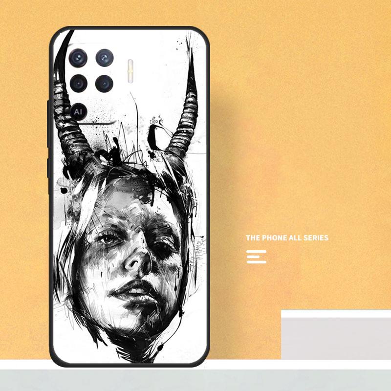 Devil Woman Case For Oppo A5 A6 Pro A16 A76 A96 A17 A57 A40 A60 A80 A98 A58 A78 A18 A38 A54 A74 A94 A15