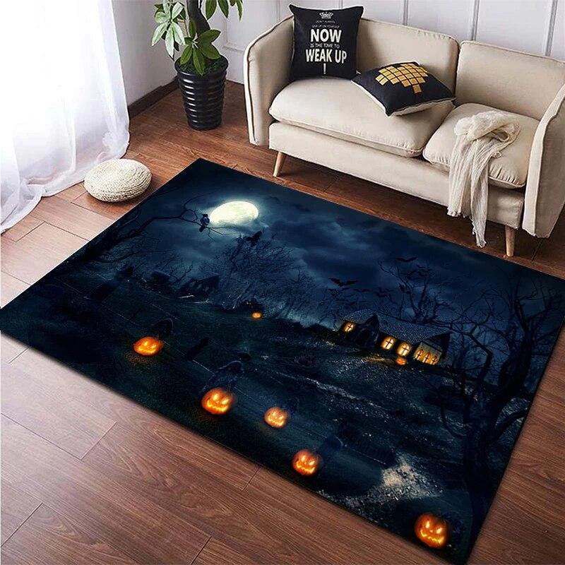 Halloween New Year Gift HD Printing Area Carpet, Living Room Sofa Decorative Carpet, Anti-skid Mat, Alfombras Direct Shipment