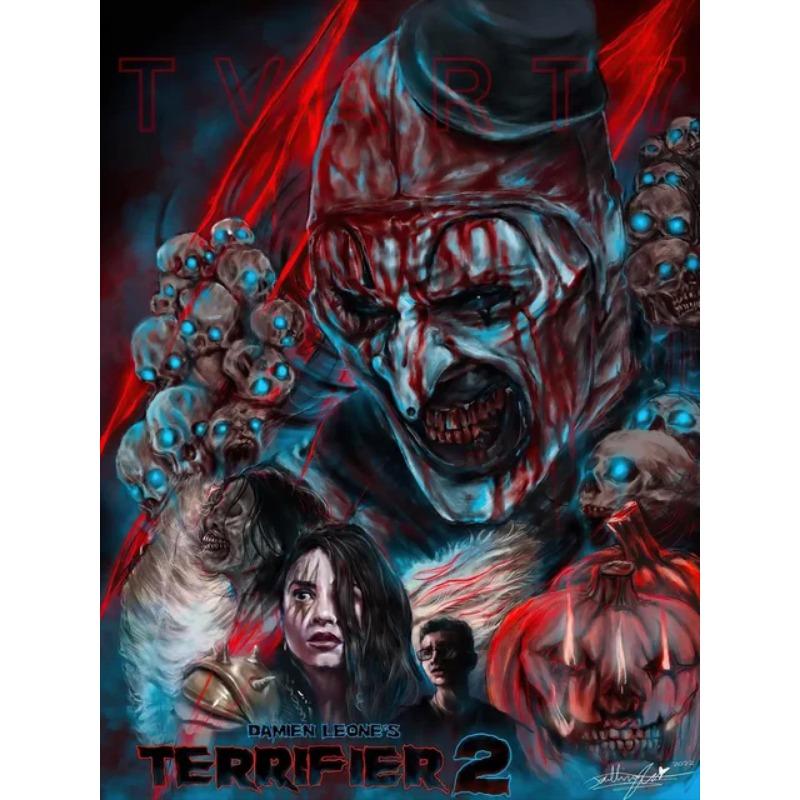 Ретро Декорация Фильм Ужасов Террифаер 2 Постер Эстетика Кино Телевизионный Набор Холст Картина Для Настенного Искусства Фреска Домашний Декор Комнаты