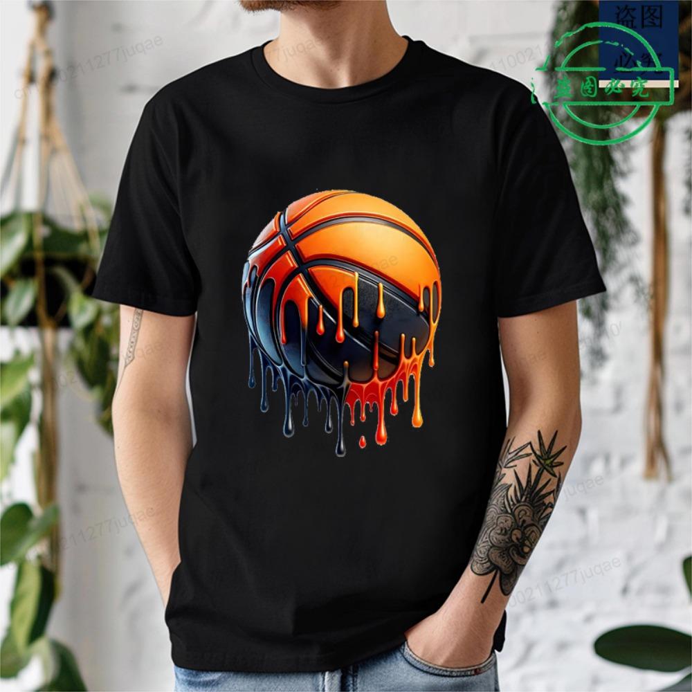 Men's T-shirt Fashion Street Style T-Shirts Basketball Printed Tops Tees Summer Men T Shirt Casual Short Sleeve for Men Clothing