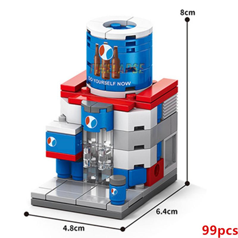 НОВЫЙ DIY Ресторан Кофе с молоком Чайный магазин Вид на улицу Еда Дом Строительные блоки Комплект для девочек Кирпичи Модель фильма Детские игрушки Дети