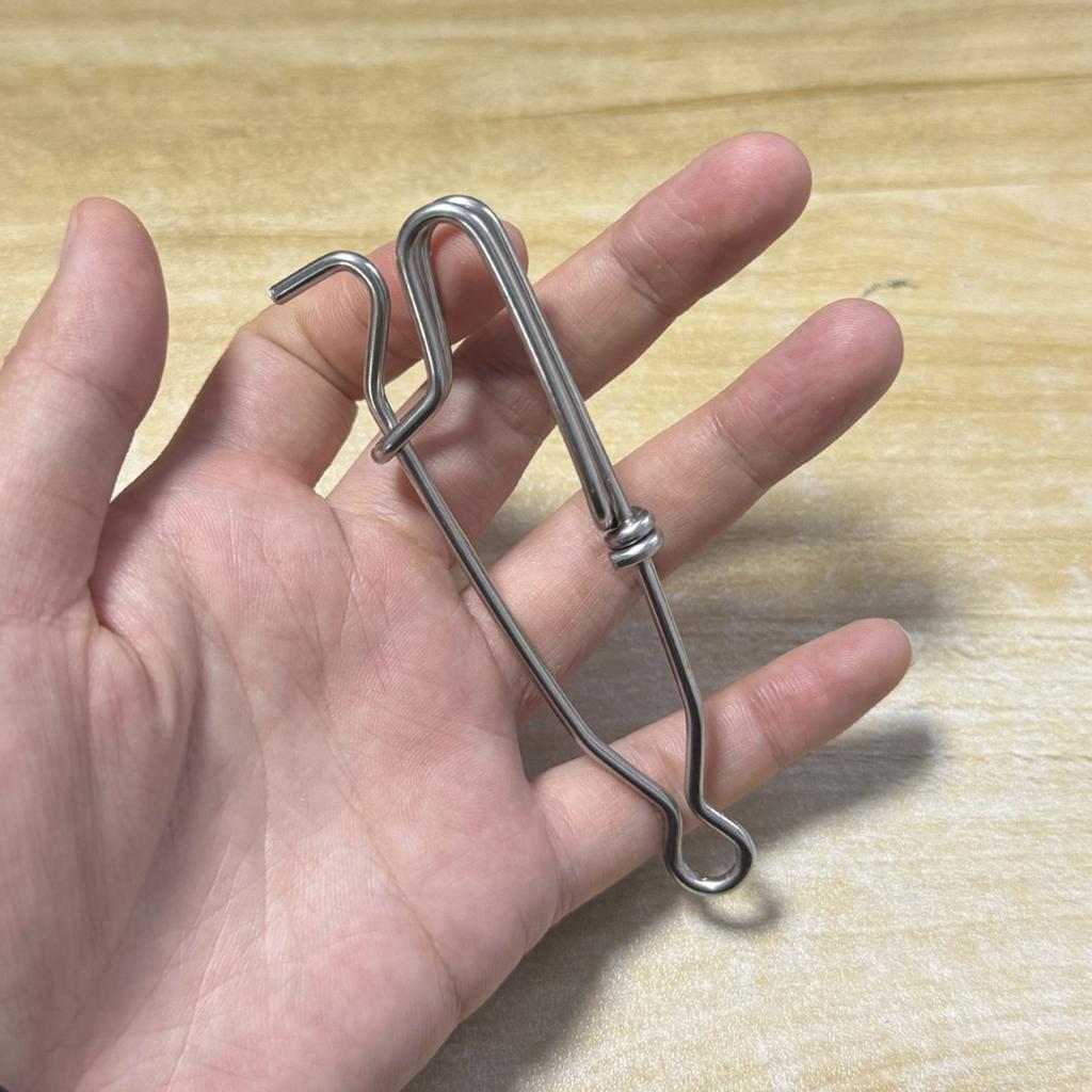 Long Line Snap Clips Fishing Line Clips Fishing Snap Hook Terminal Tackle Baits Clip Fishing Connectors Tackle Accessory