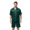 Large Men's Short Sleeved Shorts Satin Summer Casual Home Wear Pajama Set