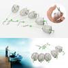 5Pcs Fishing Holder Baskets Stainless Steel Fish Lure Cage Trap Bait Feeder