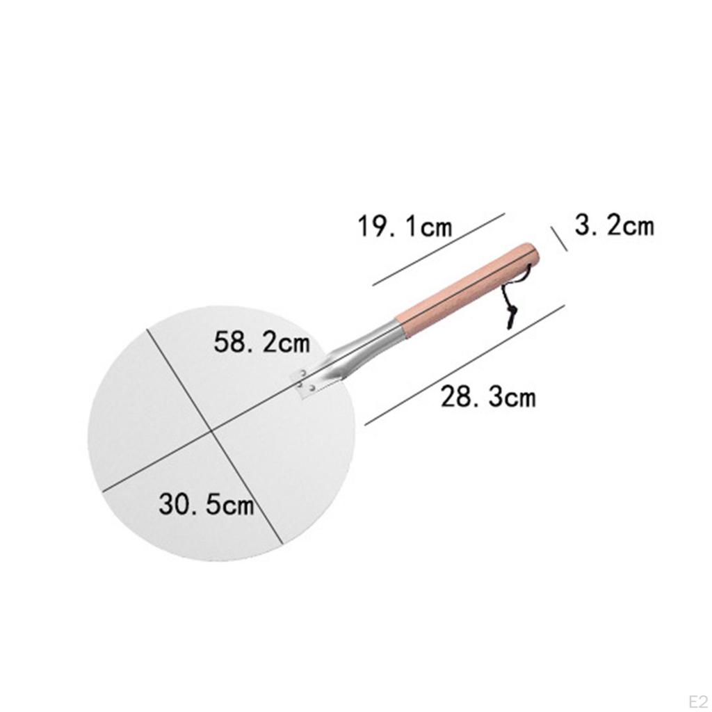 Pizza Spade, Convenient, with Wooden Handle, Homemade Bread Metal Paddle Peel for