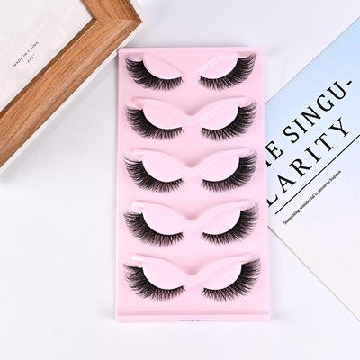 Накладные ресницы Fox Cat-Eye 3D самоклеящиеся с прозрачным стержнем - 5 пар