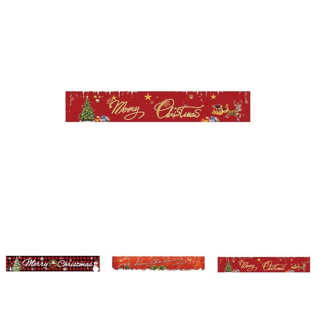 Рождественский баннер, украшения для вечеринки для использования в помещении и на улице, 300x50см, полиэфирная ткань