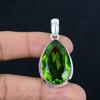 Подвеска из натурального граненого драгоценного камня перидота, серебро 925 пробы, ювелирные изделия-подвески, серебряные подвески ручной работы для подарка, пасхальный подарок
