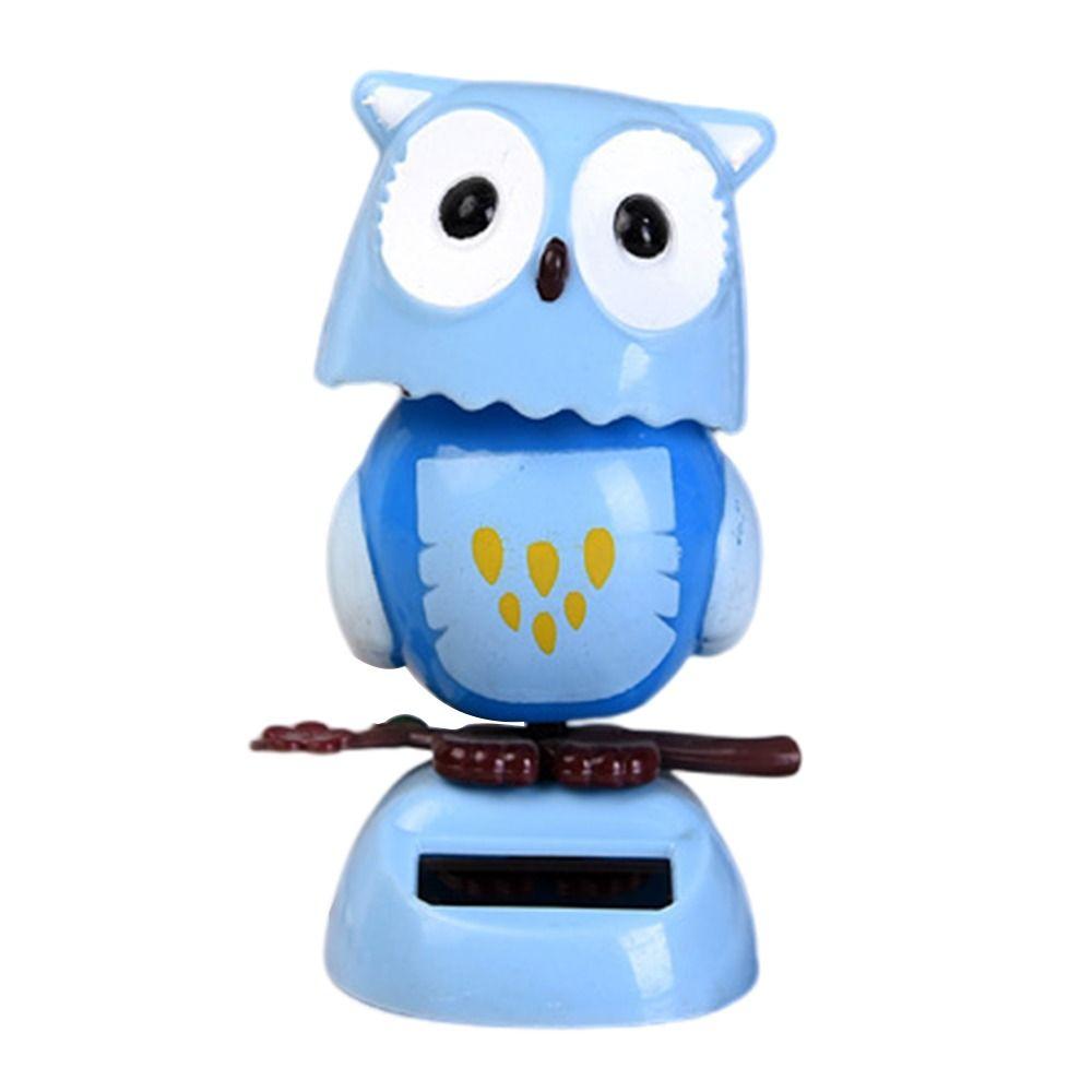 Decor Solar Powered Animal Shaking Head Toy Owl Dancing Doll Swinging Toy Car Ornament Decoration