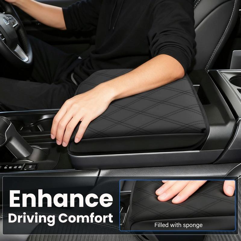 Center Console Cover Armrest Cushion Protector For Ford F150 2021 2022 2023 2024 2025 PU Leather Pad Bucket Seat Only Interior