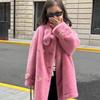 Imitation Mink Velvet Jackets Girls Autumn Winter Loose White Casual Sweater Coat Kids Jacket