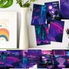 50pcs Purple Neon Images Wall Kit Dorm Decor For Teens Girls Wall Art Posters
