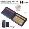 For iPhone 14 Plus Magnetic Case BETOPNICE RFID Blocking Leather Phone Back Cover with Detachable Card Bag