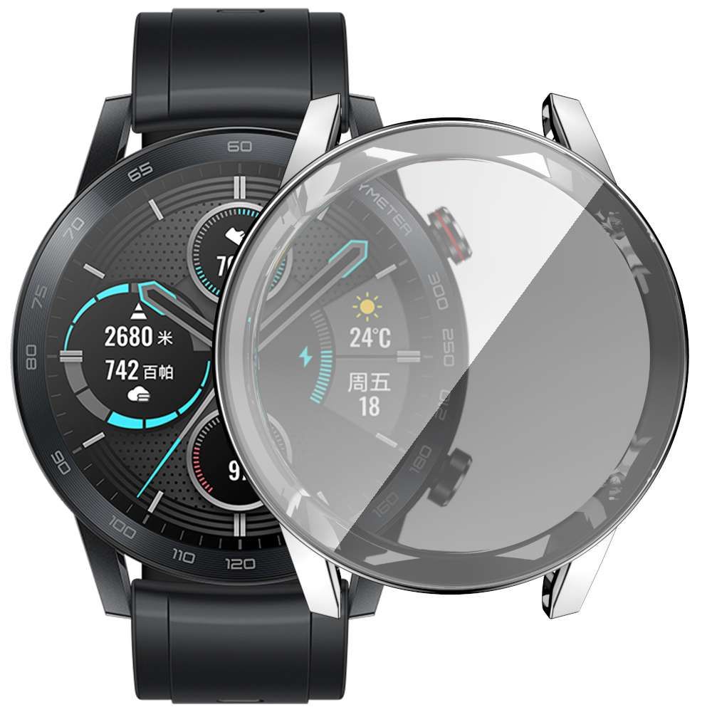 Luxury Soft Protective Shell TPU Watch Case Plating 360 Full Cover Screen Protector