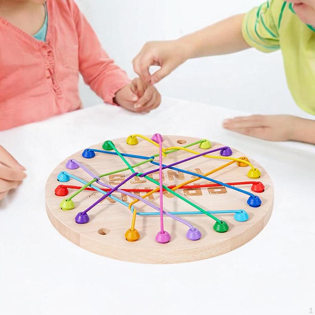 Rope Untangle Puzzle Challenge Toy,Puzzle Games,color Learning Interactive Untie Knot Toy,Board