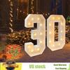 Bymaocar Мозаичная Светящаяся 3D Рамка для Номеров, 100 см, 30/40/50 светодиодных Светящихся Цифр, Украшение со Светом для Декора Дня Рождения