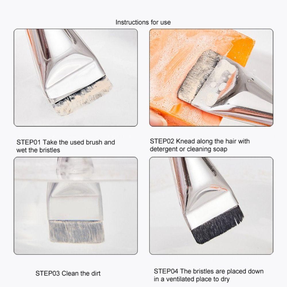 Кисть для тональной основы с плотной щетиной, однолинейная, ультратонкая, мини-плоская кисть для консилера, макияж