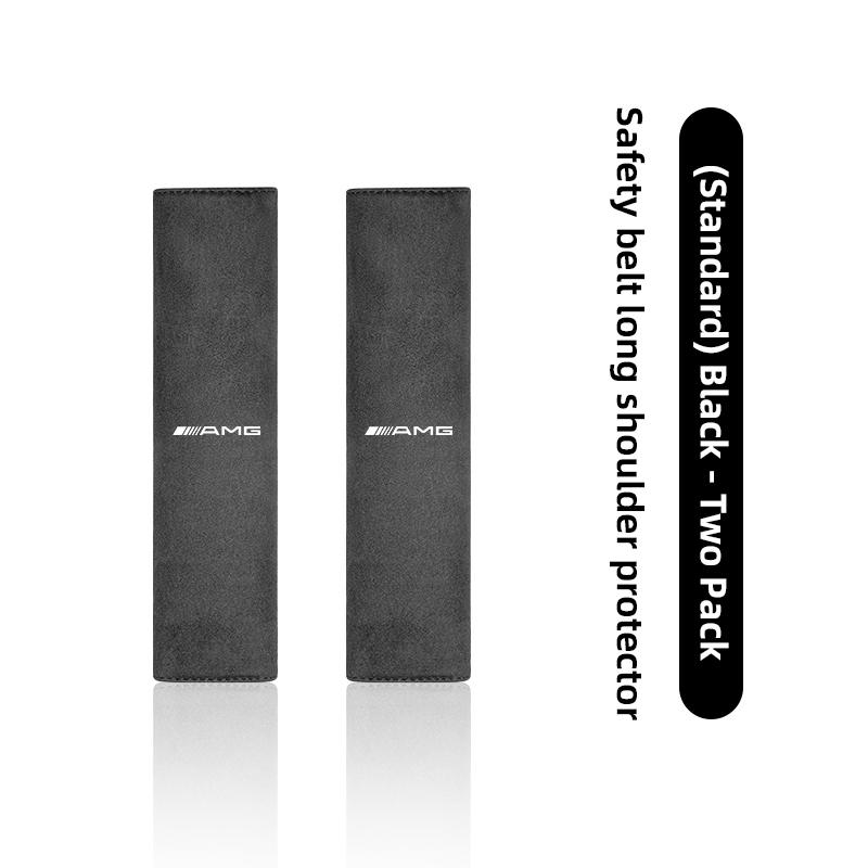 2Pcs Luxury Suede Fur Seat Belt Shoulder Cushion For Mercedes Benz AMG W204 W205 W203 W211 W212 W213 W201 W210 W168 W169 GLE GLC CA1