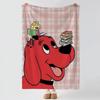 BBig RRed DDog Throw Soft Warm Flannel Blanket Multiuse Throw for Bed Sofa Office Air Conditioning Nap Blanket