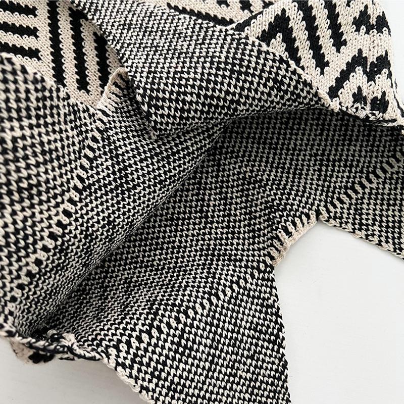 Yogodlns Винтажная геометрия крючком сумки для покупок вязаные сумки большой емкости сумка через плечо модная книжная упаковка для женщин путешествия